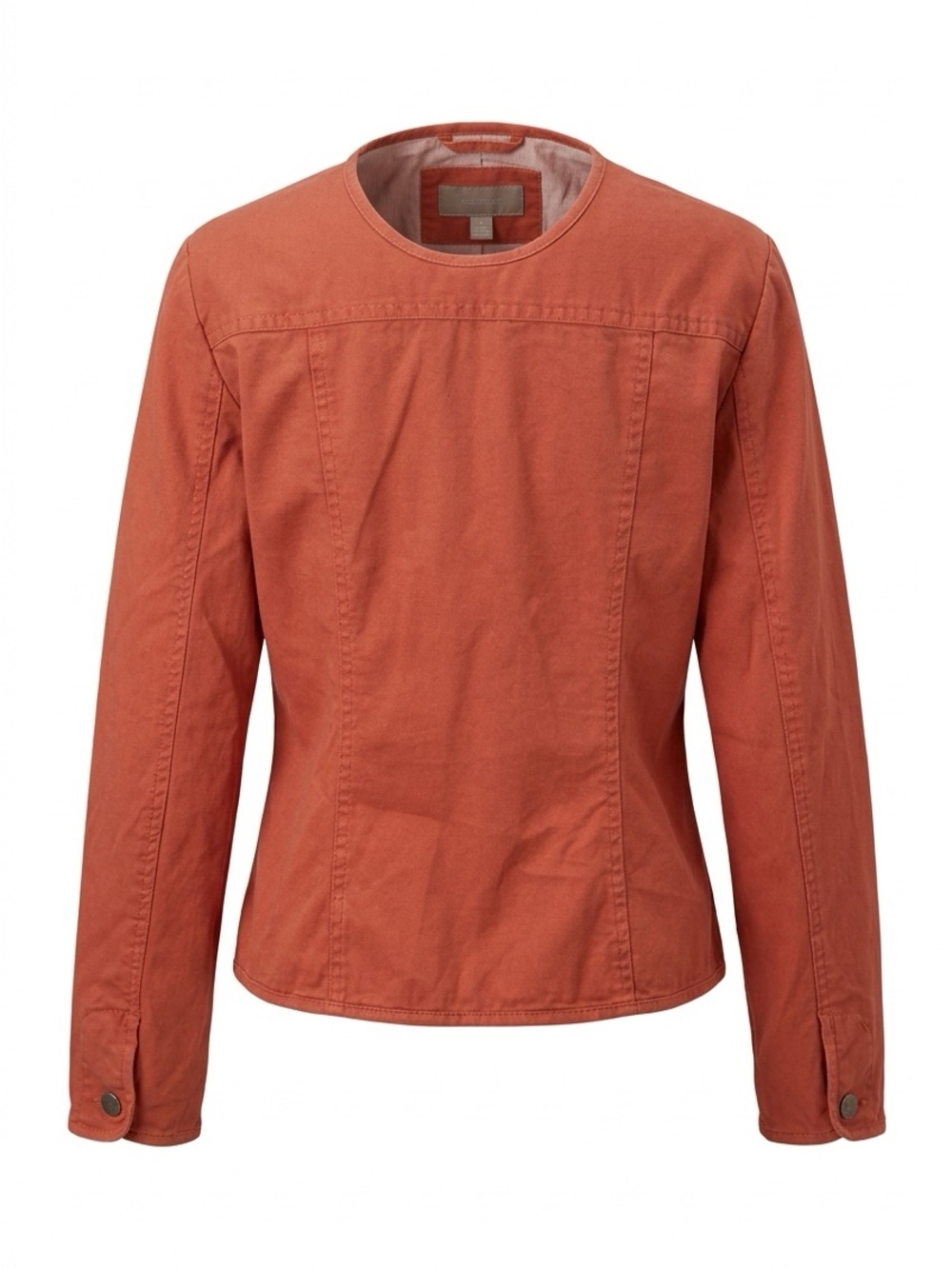 Pendleton Rust Orange Cotton Button-Front Jean Jacket - Picture 2 of 4